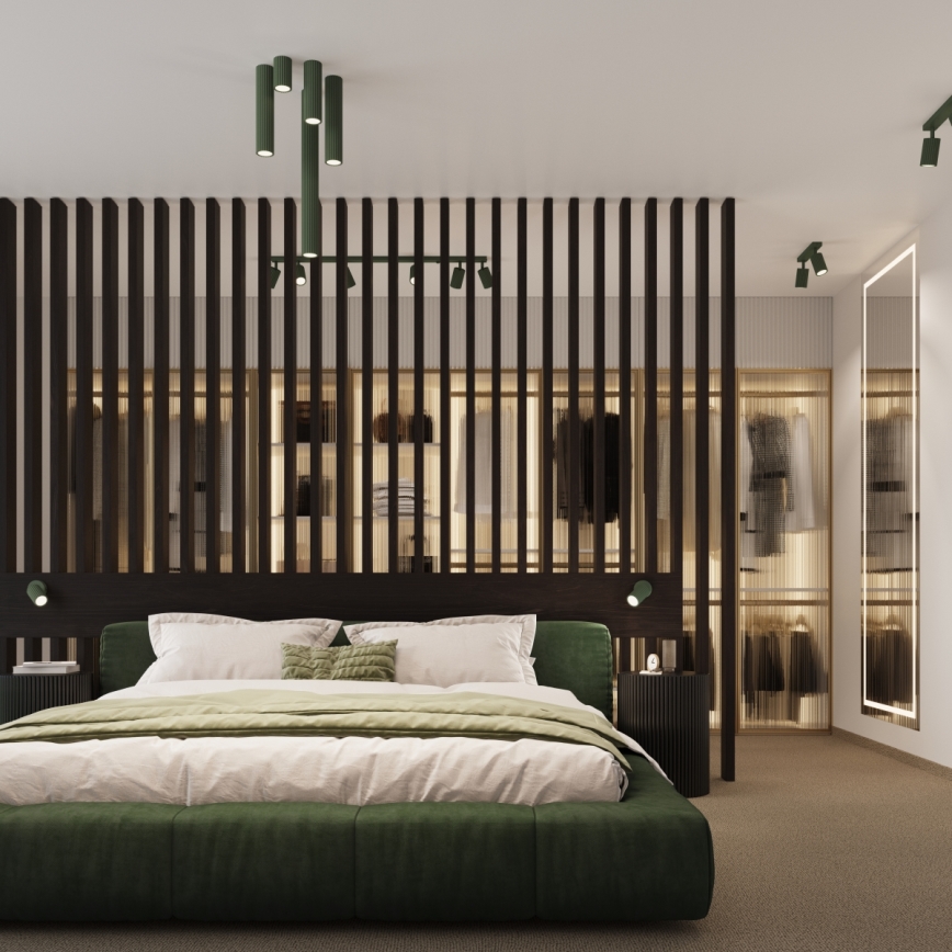 Brilagi - Spotlampe CRESTO 1xGU10/10W/230V 10 cm grøn