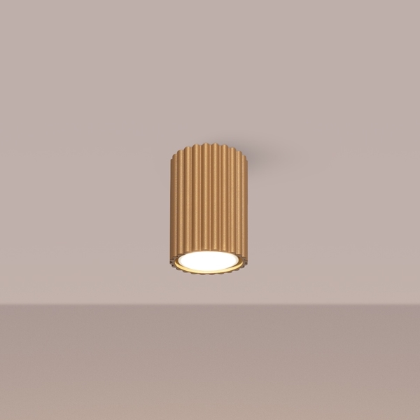 Brilagi - Spotlampe CRESTO 1xGU10/10W/230V 10 cm guldfarvet