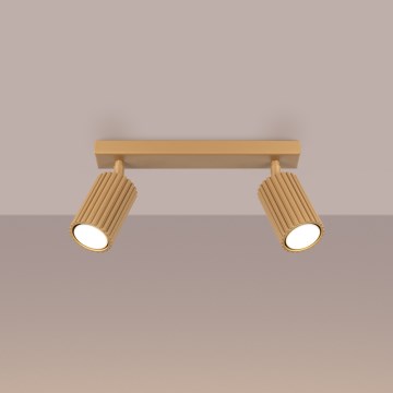 Brilagi - Spotlampe CRESTO 2xGU10/10W/230V guldfarvet