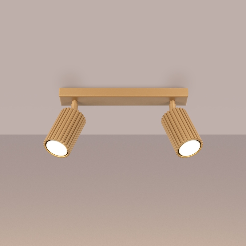 Brilagi - Spotlampe CRESTO 2xGU10/10W/230V guldfarvet