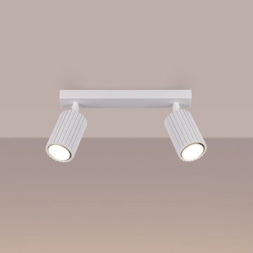 Brilagi - Spotlampe CRESTO 2xGU10/10W/230V hvid