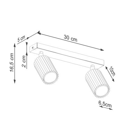 Brilagi - Spotlampe CRESTO 2xGU10/10W/230V sort