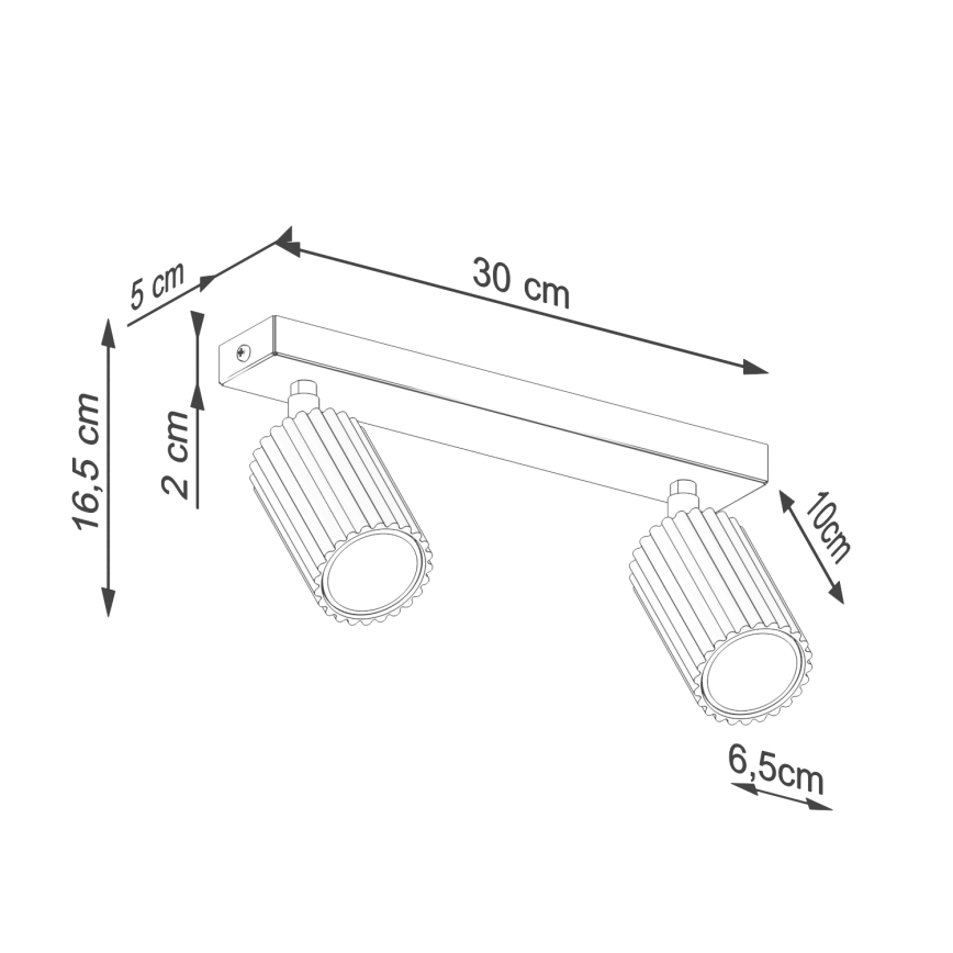 Brilagi - Spotlampe CRESTO 2xGU10/10W/230V sort