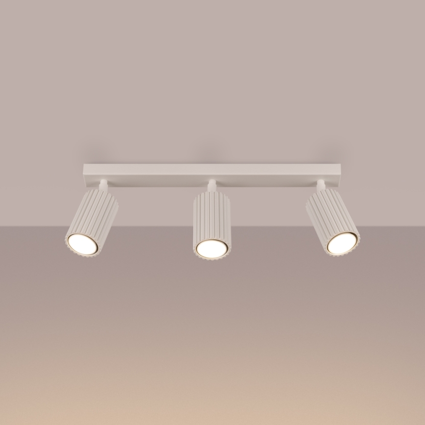 Brilagi - Spotlampe CRESTO 3xGU10/10W/230V cremefarvet