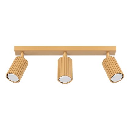 Brilagi - Spotlampe CRESTO 3xGU10/10W/230V guldfarvet