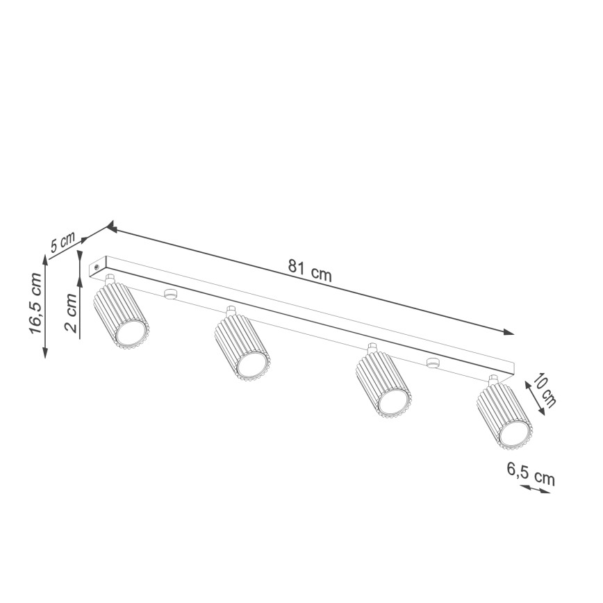 Brilagi - Spotlampe CRESTO 4xGU10/10W/230V sort