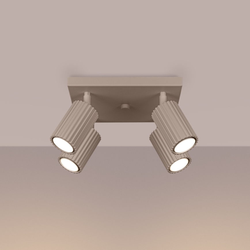 Brilagi - Spotlampe CRESTO 4xGU10/10W/230V taupe