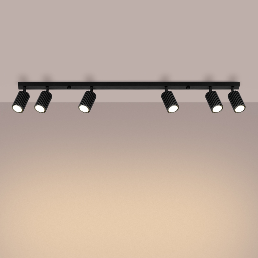 Brilagi - Spotlampe CRESTO 6xGU10/10W/230V sort