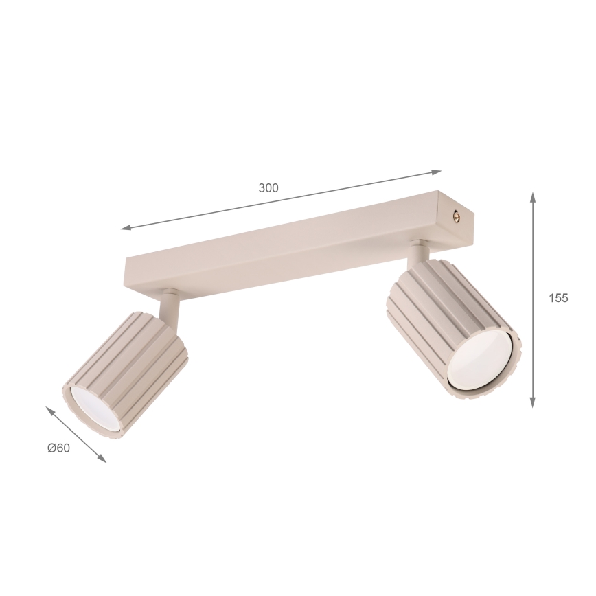 Brilagi - Spotlampe CRISPINA 2xGU10/10W/230V beige