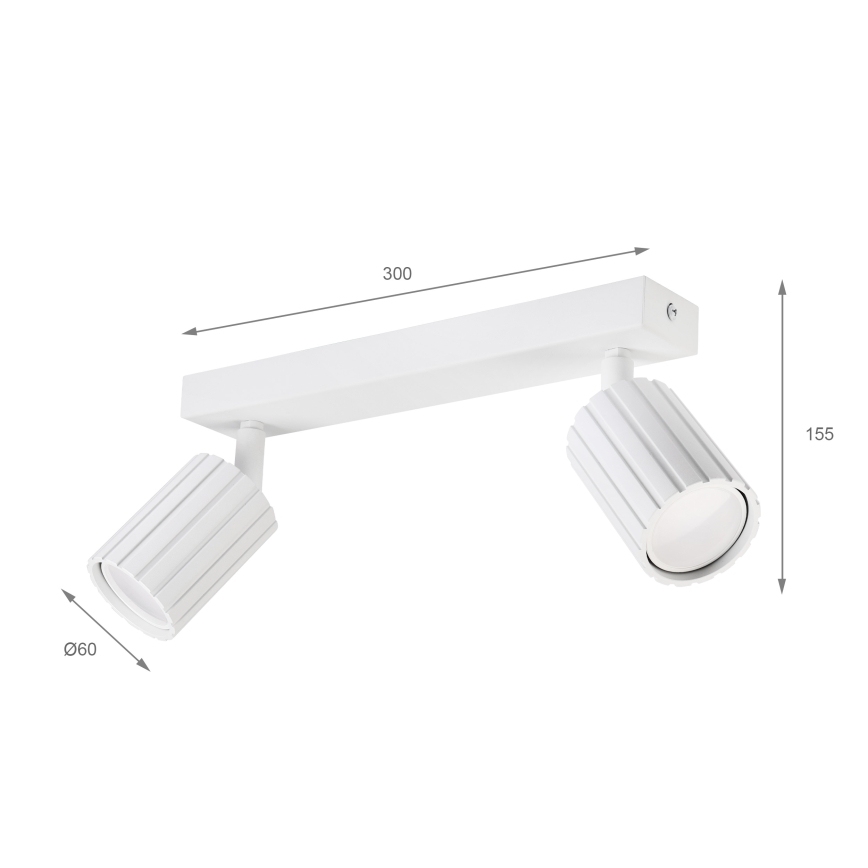 Brilagi - Spotlampe CRISPINA 2xGU10/10W/230V hvid