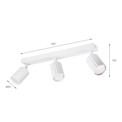 Brilagi - Spotlampe CRISPINA 3xGU10/10W/230V hvid