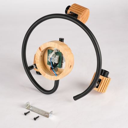 Brilagi - Spotlampe HYGGE 3xE14/15W/230V gummitræ/røgfarvet