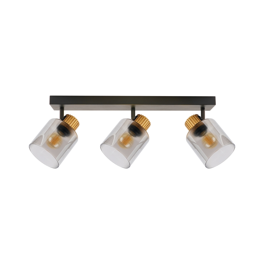 Brilagi - Spotlampe HYGGE 3xE14/15W/230V sort/røget