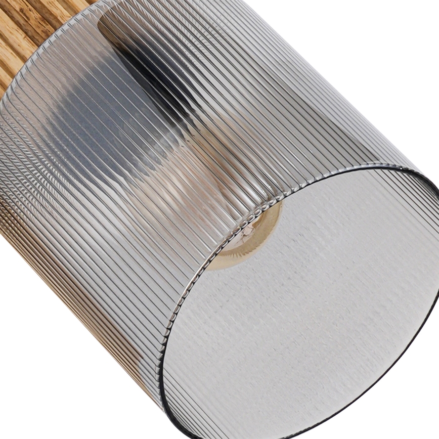 Brilagi - Spotlampe HYGGE 3xE14/15W/230V træ/røgfarvet