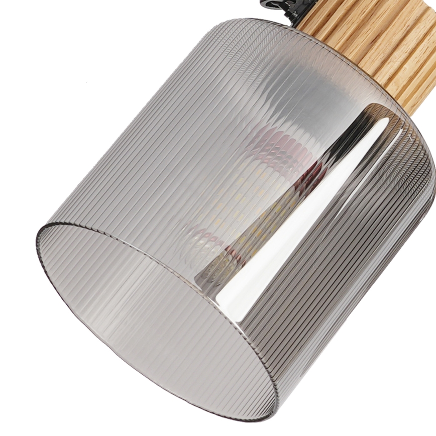 Brilagi - Spotlampe HYGGE 4xE14/15W/230V gummitræ/røgfarvet