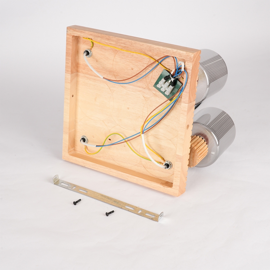 Brilagi - Spotlampe HYGGE 4xE14/15W/230V træ/røgfarvet