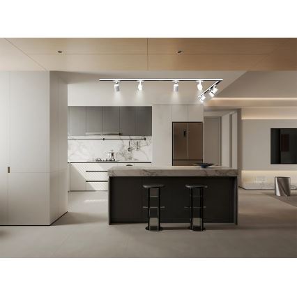 Brilagi - Spotlampe i skinnesystem HUSKY 8xGU10/10W/230V hvid