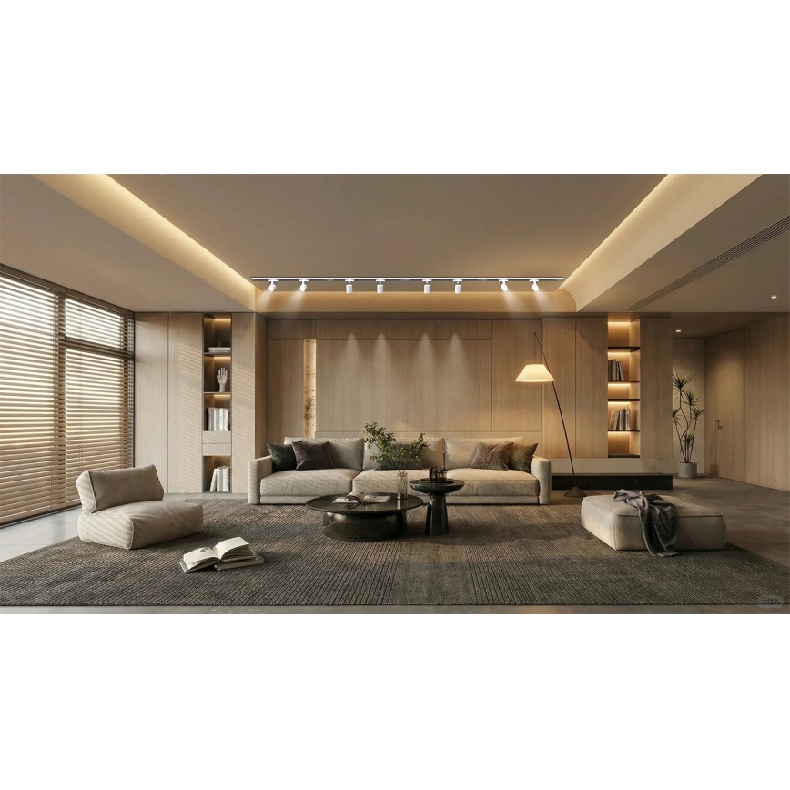 Brilagi - Spotlampe i skinnesystem HUSKY 8xGU10/10W/230V hvid