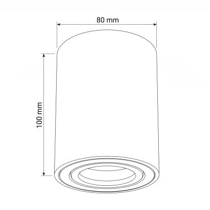 BRILAGI - Spotlampe MIA 1xGU10/30W/230V 100x80 mm blå