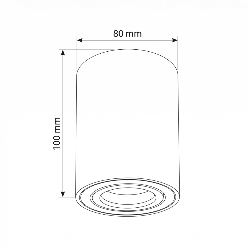 BRILAGI - Spotlampe MIA 1xGU10/30W/230V 100x80 mm hvid