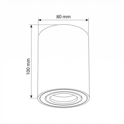 BRILAGI - Spotlampe MIA 1xGU10/30W/230V 100x80 mm sort