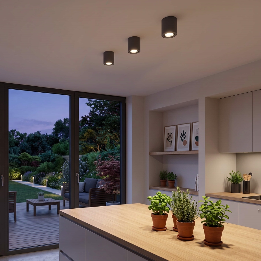 BRILAGI - Spotlampe MIA 1xGU10/30W/230V 84x80 mm antracit