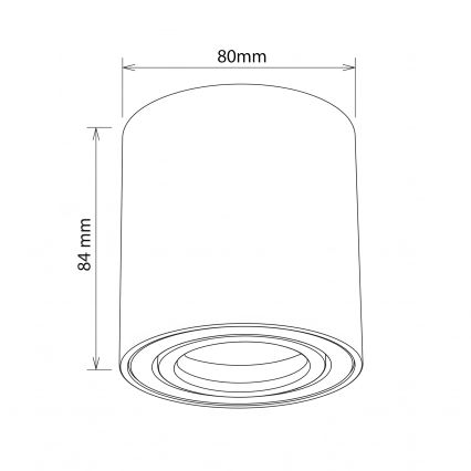 BRILAGI - Spotlampe MIA 1xGU10/30W/230V 84x80 mm antracit