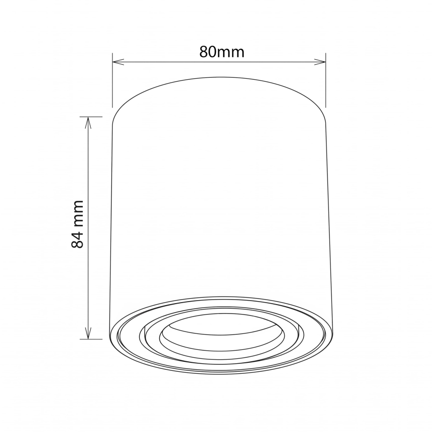 BRILAGI - Spotlampe MIA 1xGU10/30W/230V 84x80 mm antracit