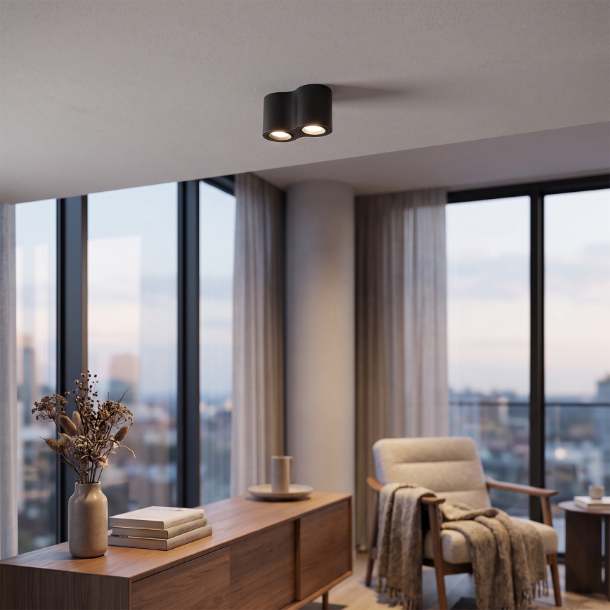 BRILAGI - Spotlampe MIA DOUBLE 2xGU10/30W/230V sort