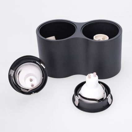 BRILAGI - Spotlampe MIA DOUBLE 2xGU10/30W/230V sort