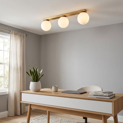 Brilagi - Spotlampe MILO 3xE27/60W/230V gylden