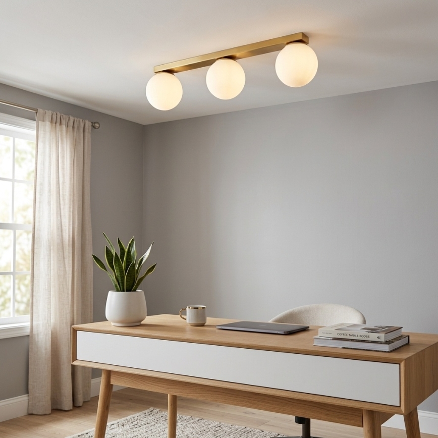 Brilagi - Spotlampe MILO 3xE27/60W/230V gylden