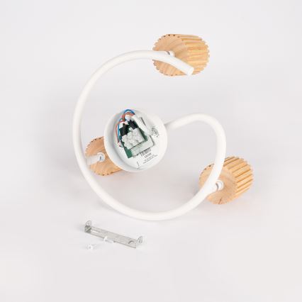 Brilagi - Spotlampe MODERN WOOD 3xGU10/8W/230V træ/hvid