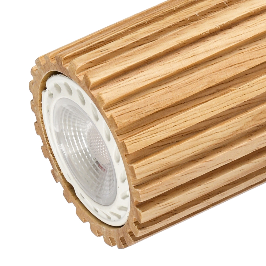Brilagi - Spotlampe MODERN WOOD 3xGU10/8W/230V træ/hvid
