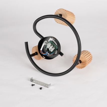 Brilagi - Spotlampe MODERN WOOD 3xGU10/8W/230V træ/sort