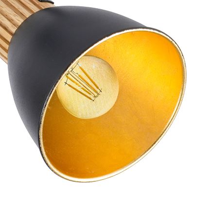 Brilagi - Spotlampe ODENSE 2xE14/10W/230V træ/sort