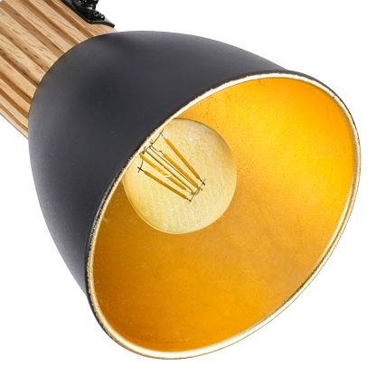 Brilagi - Spotlampe ODENSE 4xE14/10W/230V gummitræ/sort