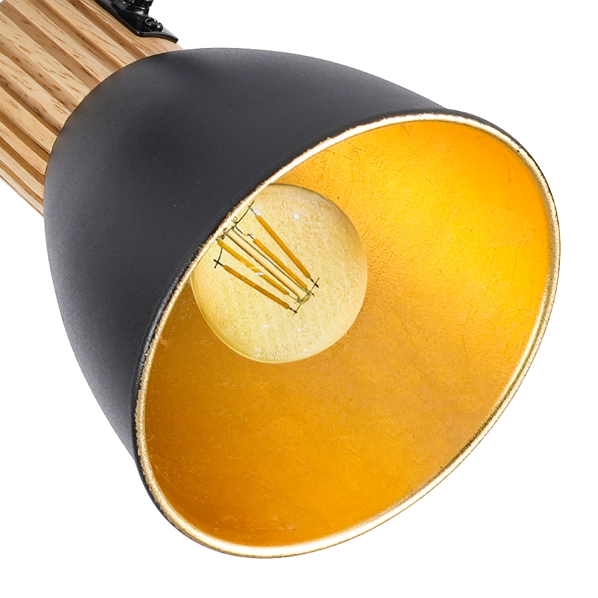 Brilagi - Spotlampe ODENSE 4xE14/10W/230V gummitræ/sort