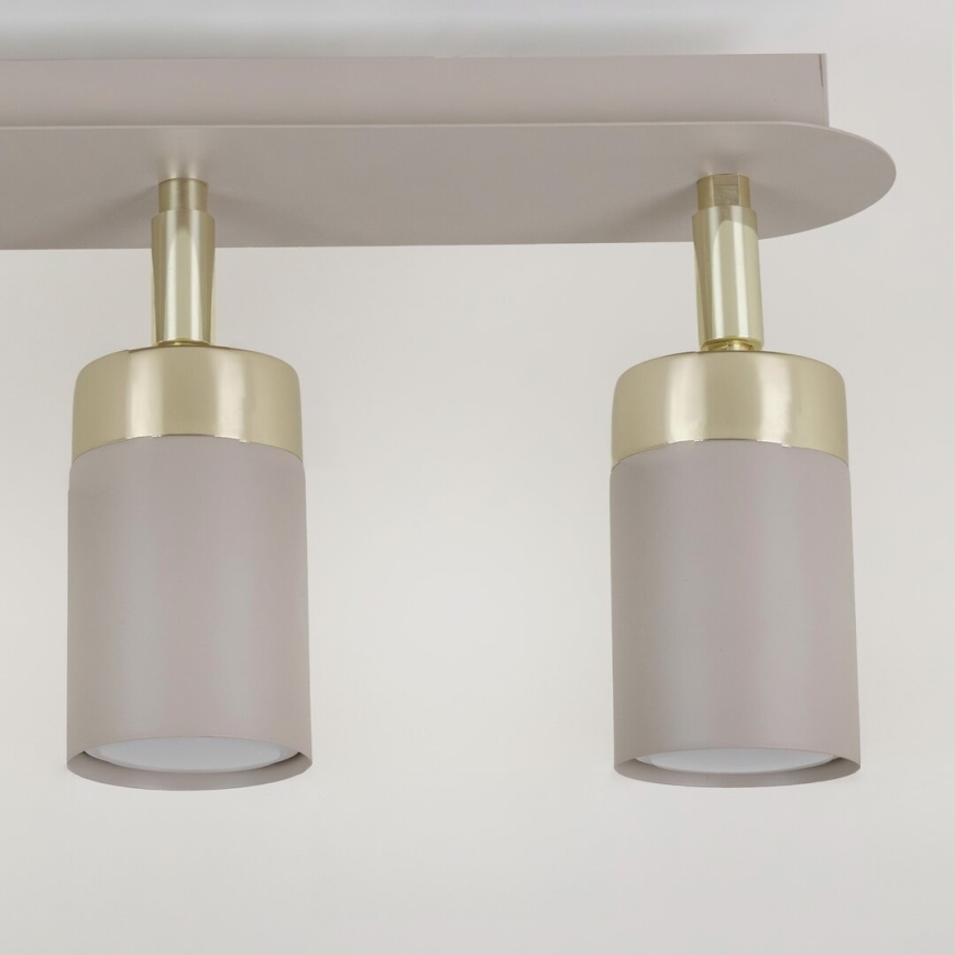 Brilagi - Spotlampe POKER 3xGU10/25W/230V beige/guldfarvet