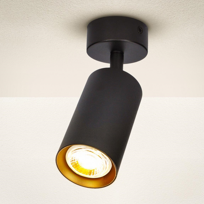 Brilagi - Spotlampe SELE 1xGU10/30W/230V sort/guldfarvet
