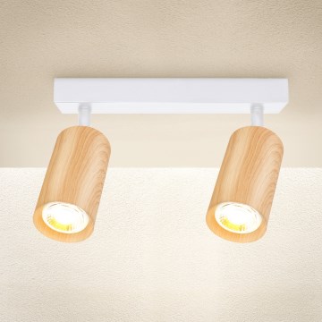 Brilagi - Spotlampe SELE 2xGU10/30W/230V hvid/eg decor