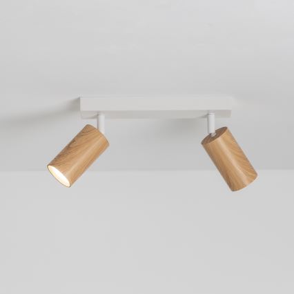 Brilagi - Spotlampe SELE 2xGU10/30W/230V hvid/eg decor
