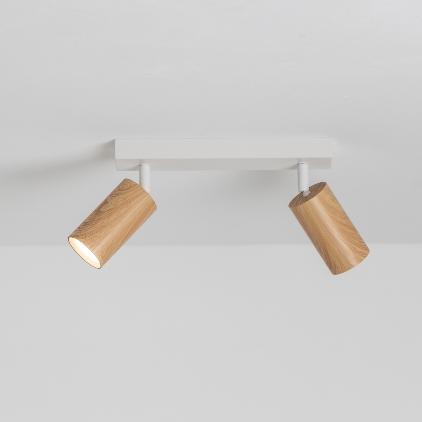 Brilagi - Spotlampe SELE 2xGU10/30W/230V hvid/eg decor
