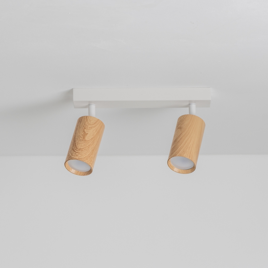 Brilagi - Spotlampe SELE 2xGU10/30W/230V hvid/eg decor