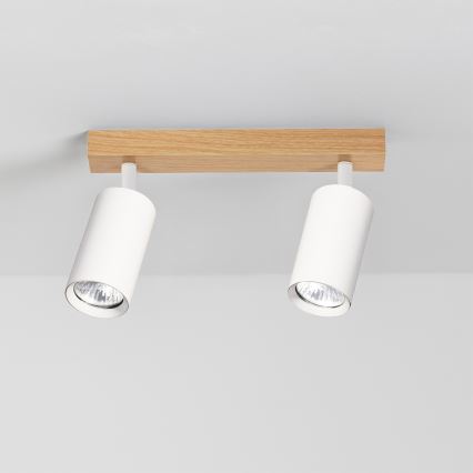Brilagi - Spotlampe SELE 2xGU10/30W/230V hvid/eg-dekor