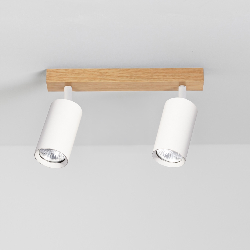 Brilagi - Spotlampe SELE 2xGU10/30W/230V hvid/eg-dekor