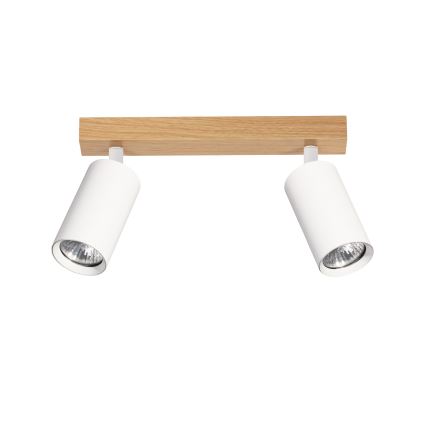 Brilagi - Spotlampe SELE 2xGU10/30W/230V hvid/eg-dekor