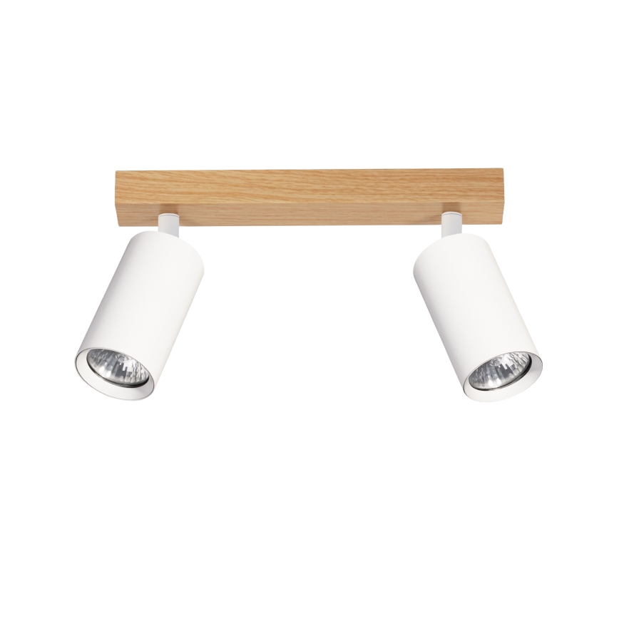 Brilagi - Spotlampe SELE 2xGU10/30W/230V hvid/eg-dekor