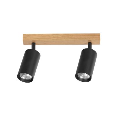 Brilagi - Spotlampe SELE 2xGU10/30W/230V sort/eg-dekor