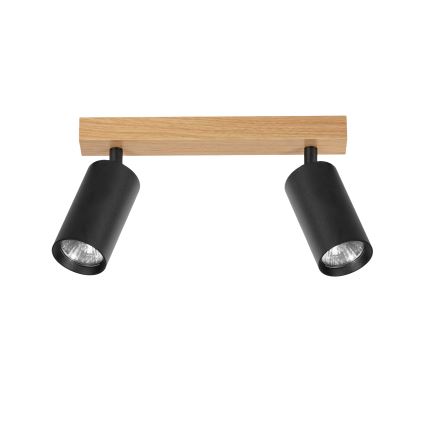 Brilagi - Spotlampe SELE 2xGU10/30W/230V sort/eg-dekor